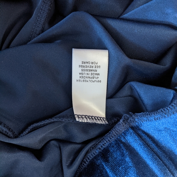 Curvy Sense Royal Blue Velvet Pants, 4X - Picture 9 of 9